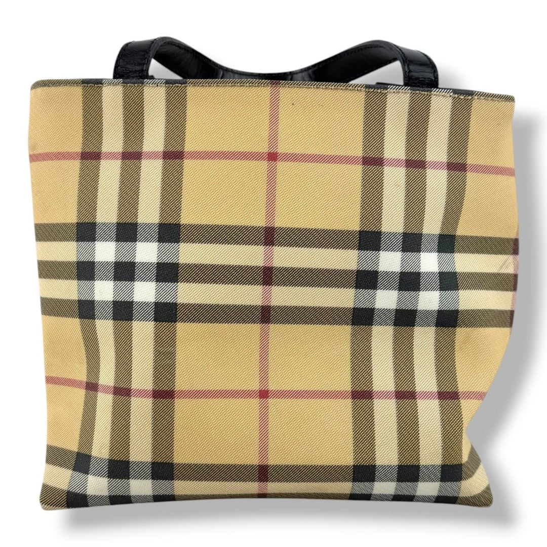 Burberry Nova Check Mini Beige Tote Handbag - Lux Central