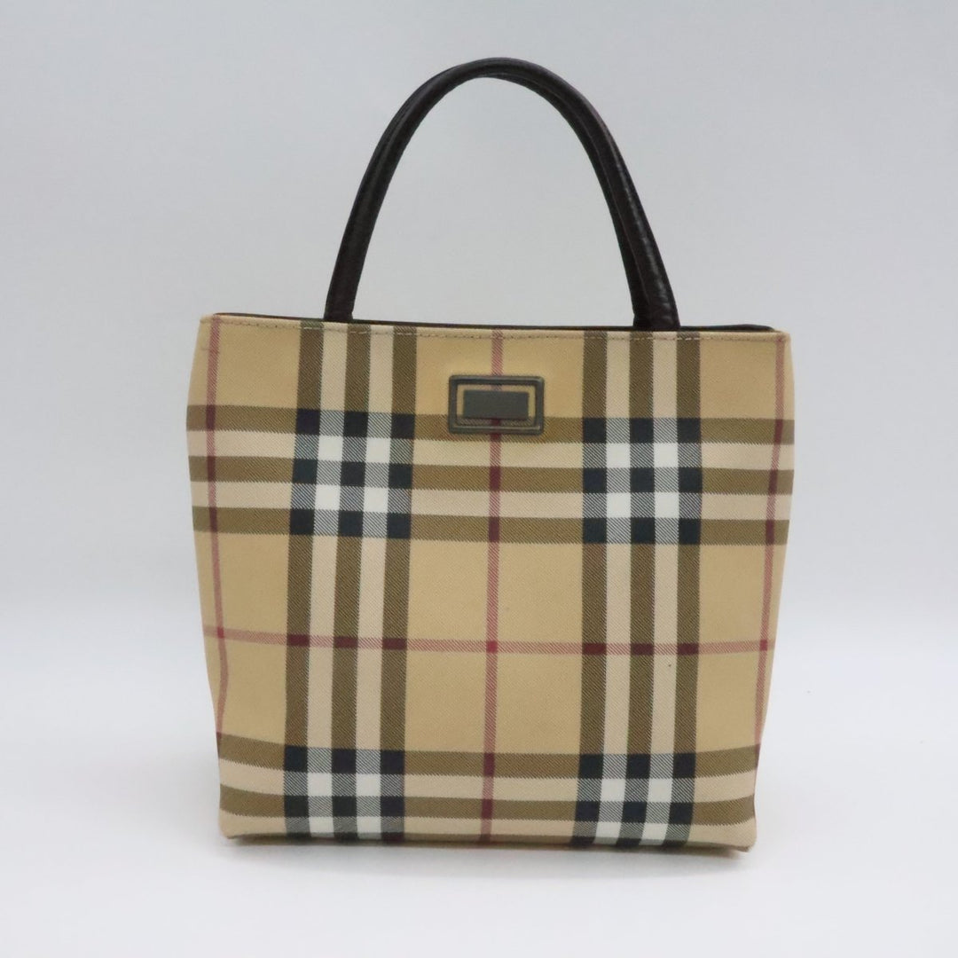 Burberry Nova Check Mini Beige Tote Handbag - Lux Central