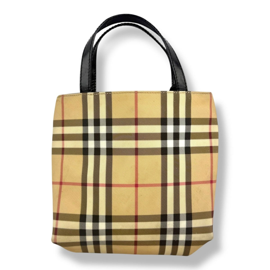 Burberry Nova Check Mini Beige Tote Handbag - Lux Central