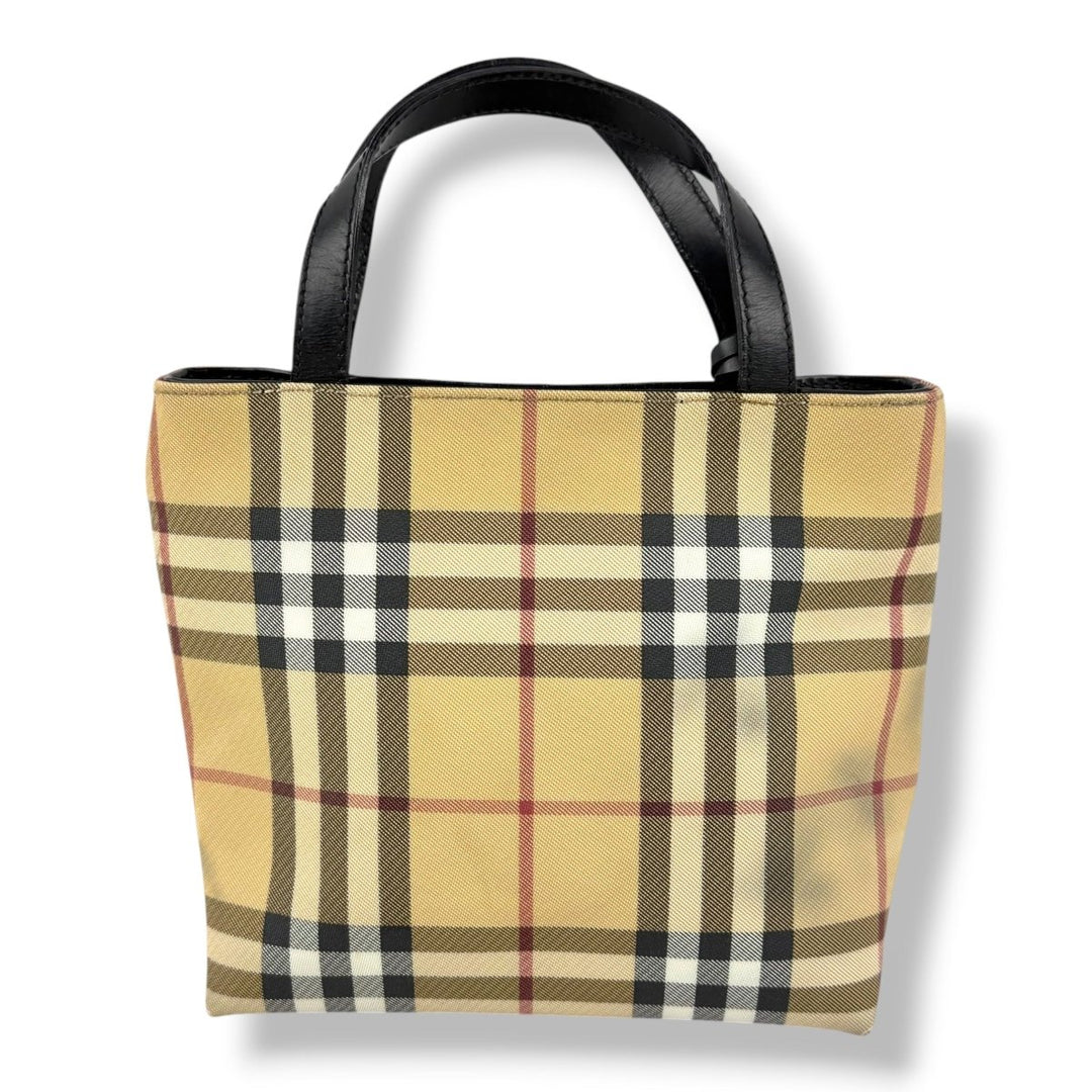 Burberry Nova Check Mini Beige Tote Handbag - Lux Central