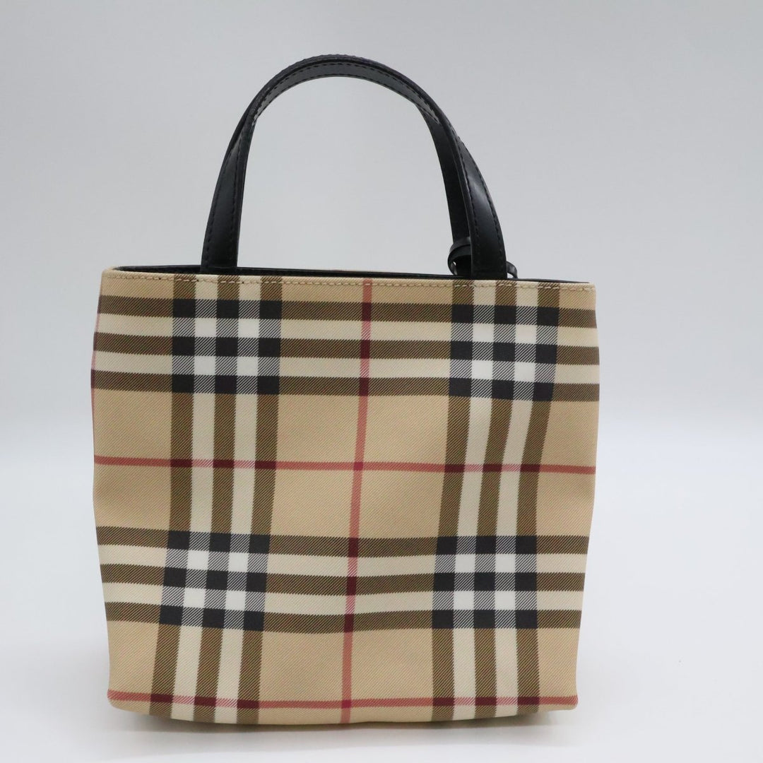 Burberry Nova Check Mini Beige Tote Handbag - Lux Central