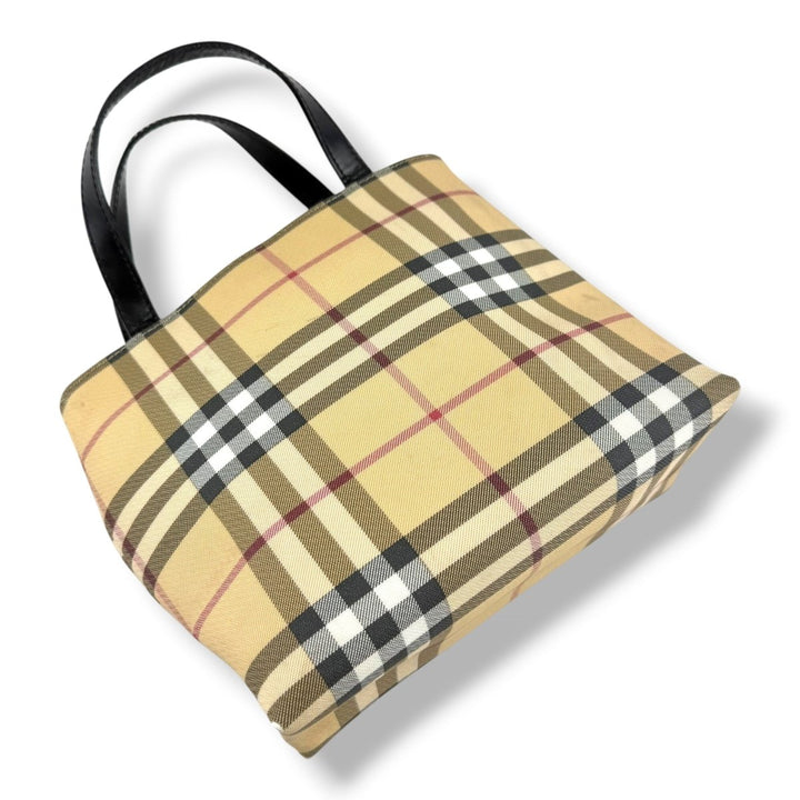 Burberry Nova Check Mini Beige Tote Handbag - Lux Central