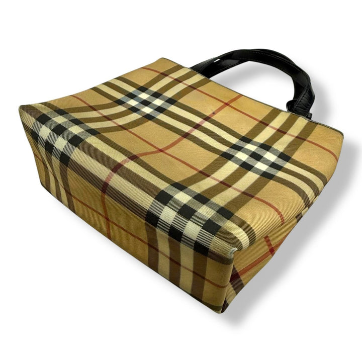 Burberry Nova Check Mini Beige Tote Handbag - Lux Central