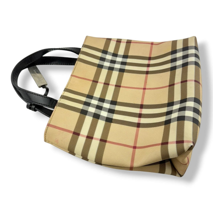 Burberry Nova Check Mini Beige Tote Handbag - Lux Central
