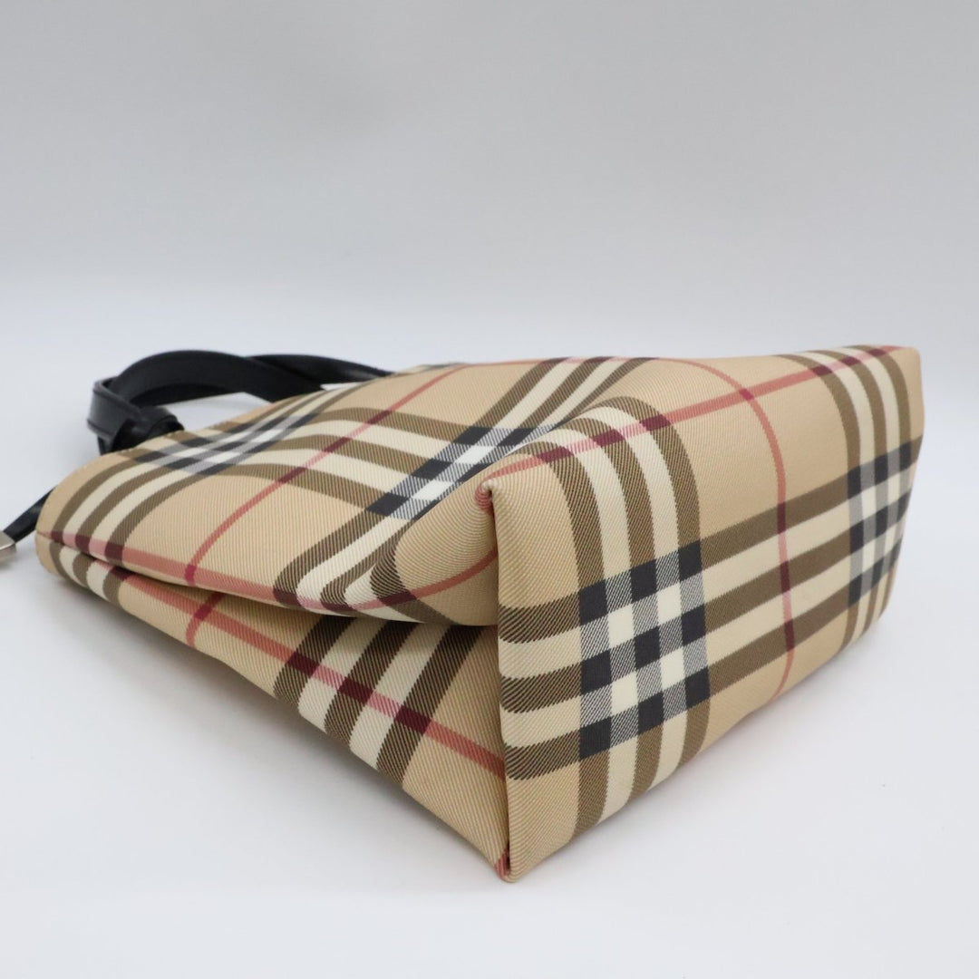 Burberry Nova Check Mini Beige Tote Handbag - Lux Central