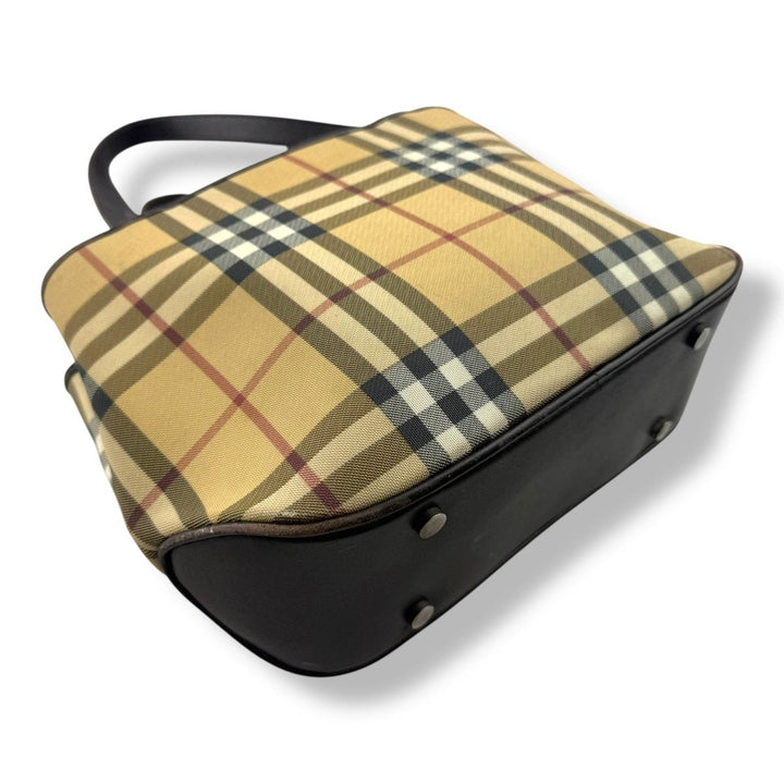 Burberry Nova Check Mini Beige Tote Handbag - Lux Central