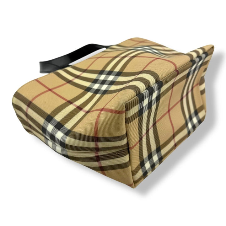 Burberry Nova Check Small Beige Tote Handbag - Lux Central