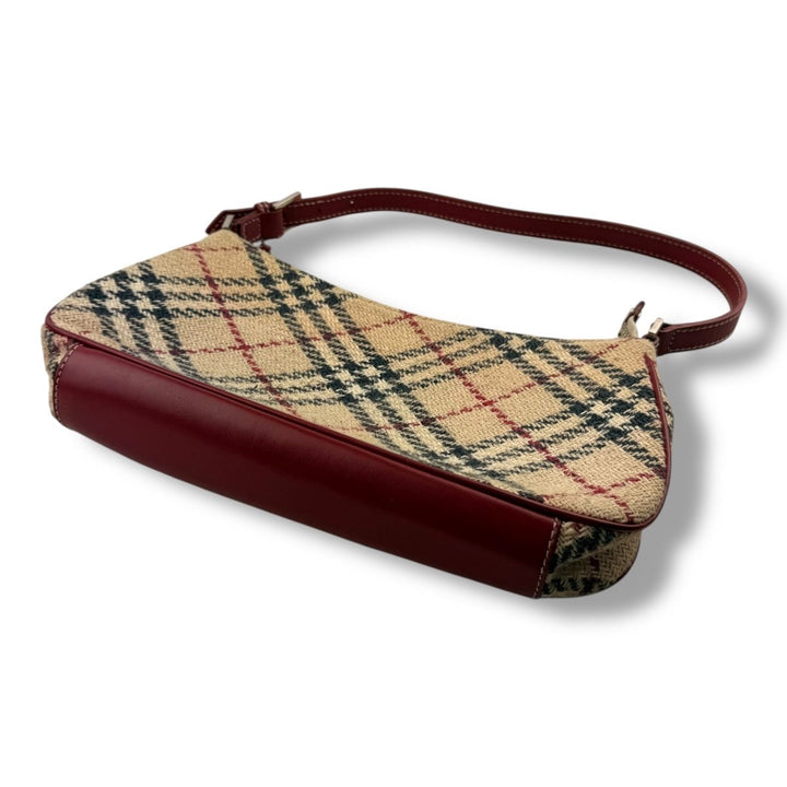 Burberry Nova Tweed Check Pochette Handbag - Lux Central
