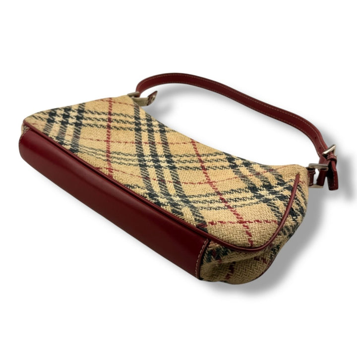 Burberry Nova Tweed Check Pochette Handbag - Lux Central