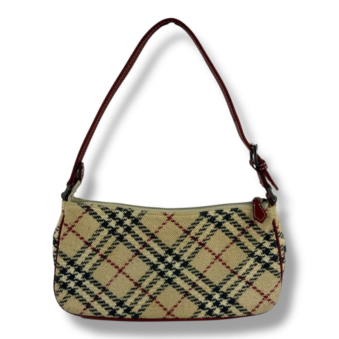 Burberry Nova Tweed Check Pochette Handbag - Lux Central