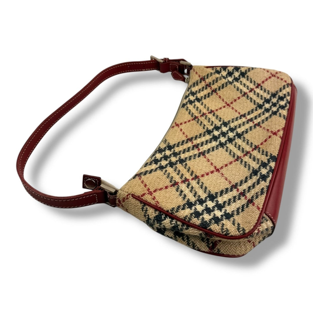 Burberry Nova Tweed Check Pochette Handbag - Lux Central