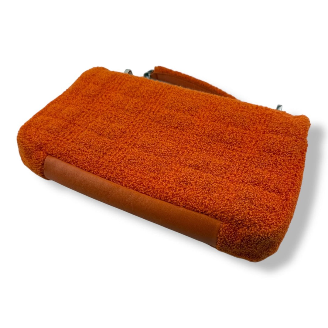 Burberry Orange Lola Fabric Quilted Handbag - Lux Central