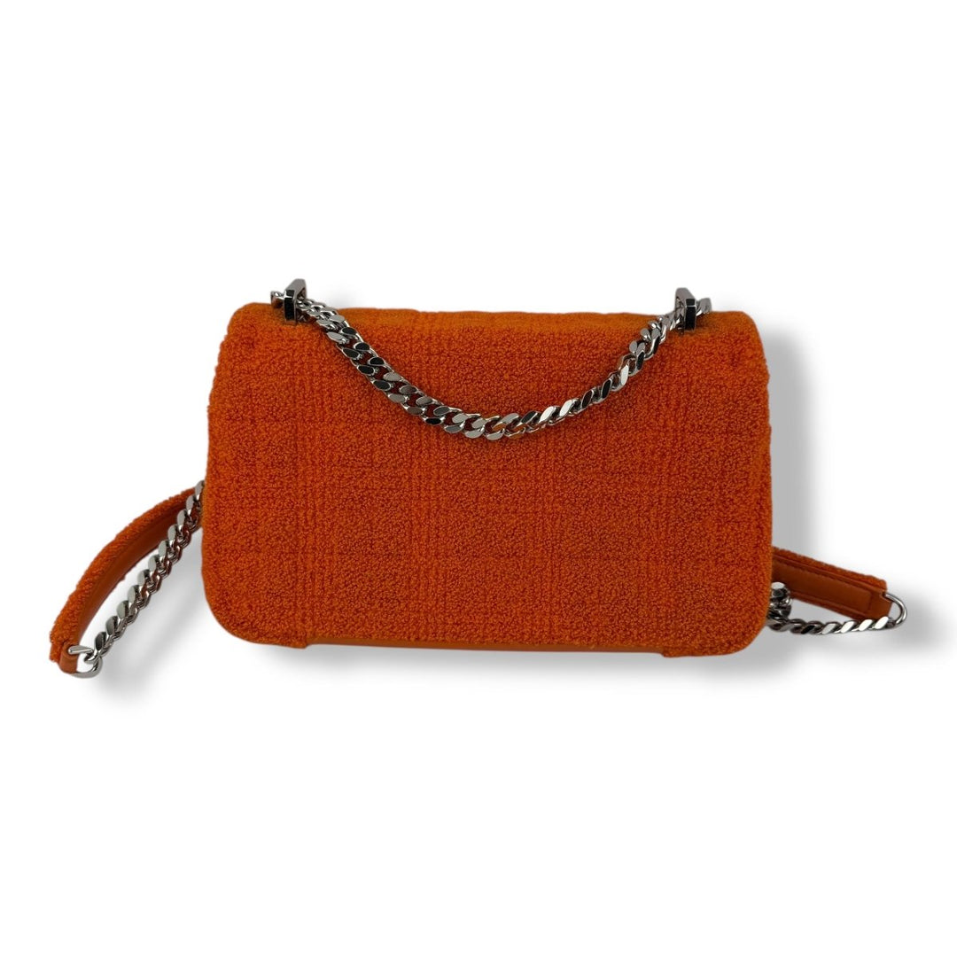 Burberry Orange Lola Fabric Quilted Handbag - Lux Central