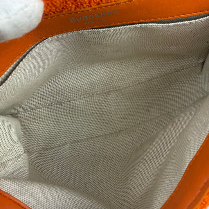 Burberry Orange Lola Fabric Quilted Handbag - Lux Central