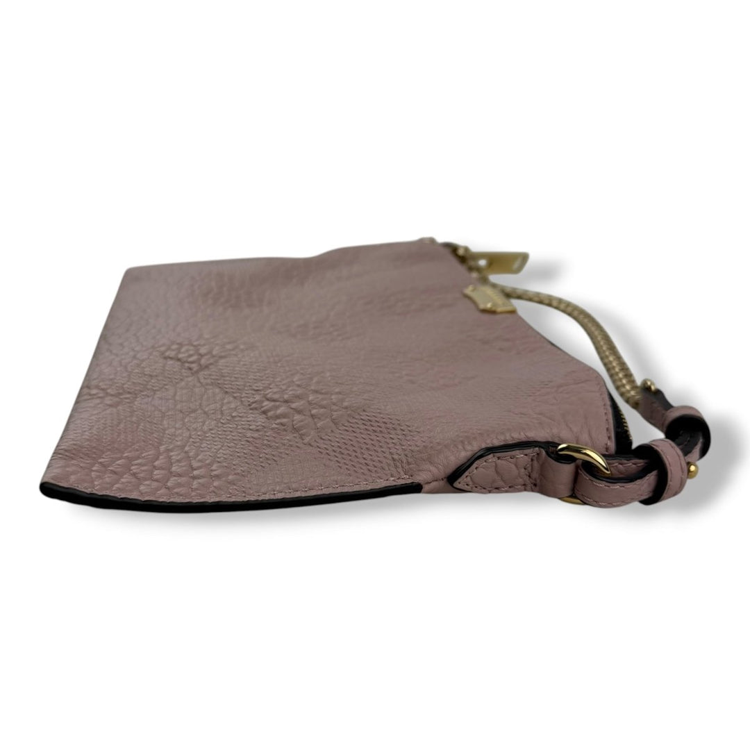 Burberry Pink Check Embossed Crossbody Handbag - Lux Central