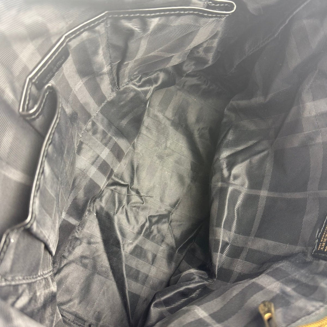 Burberry Quilted Black Nylon/Leather Tote Handbag - Lux Central