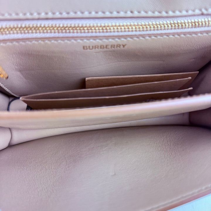 BURBERRY Small Leather TB Handbag - Lux Central