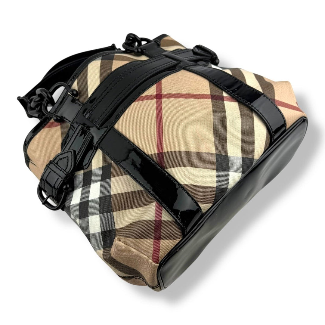 Burberry Super Nova Check Beige Shoulder Handbag - Lux Central