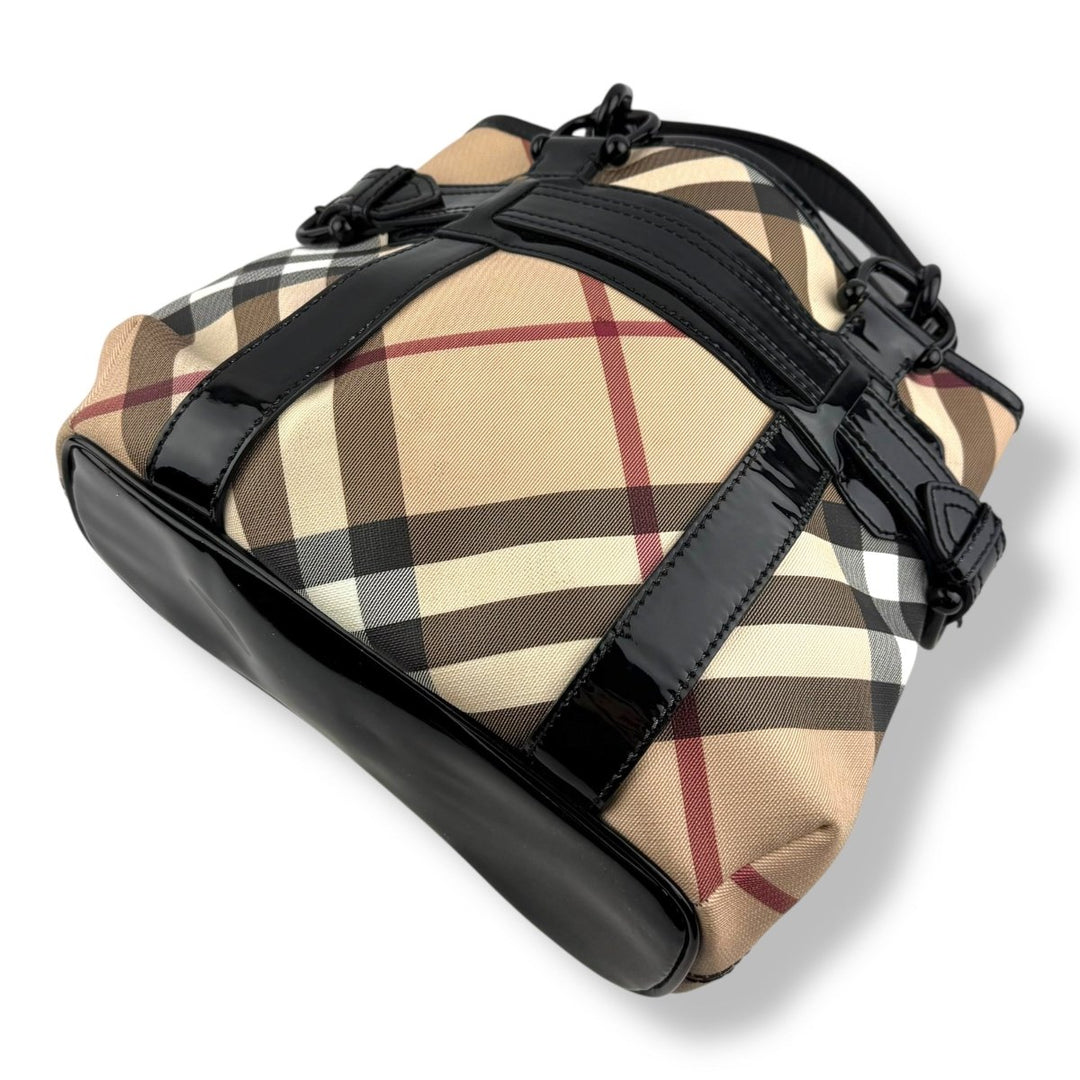 Burberry Super Nova Check Beige Shoulder Handbag - Lux Central