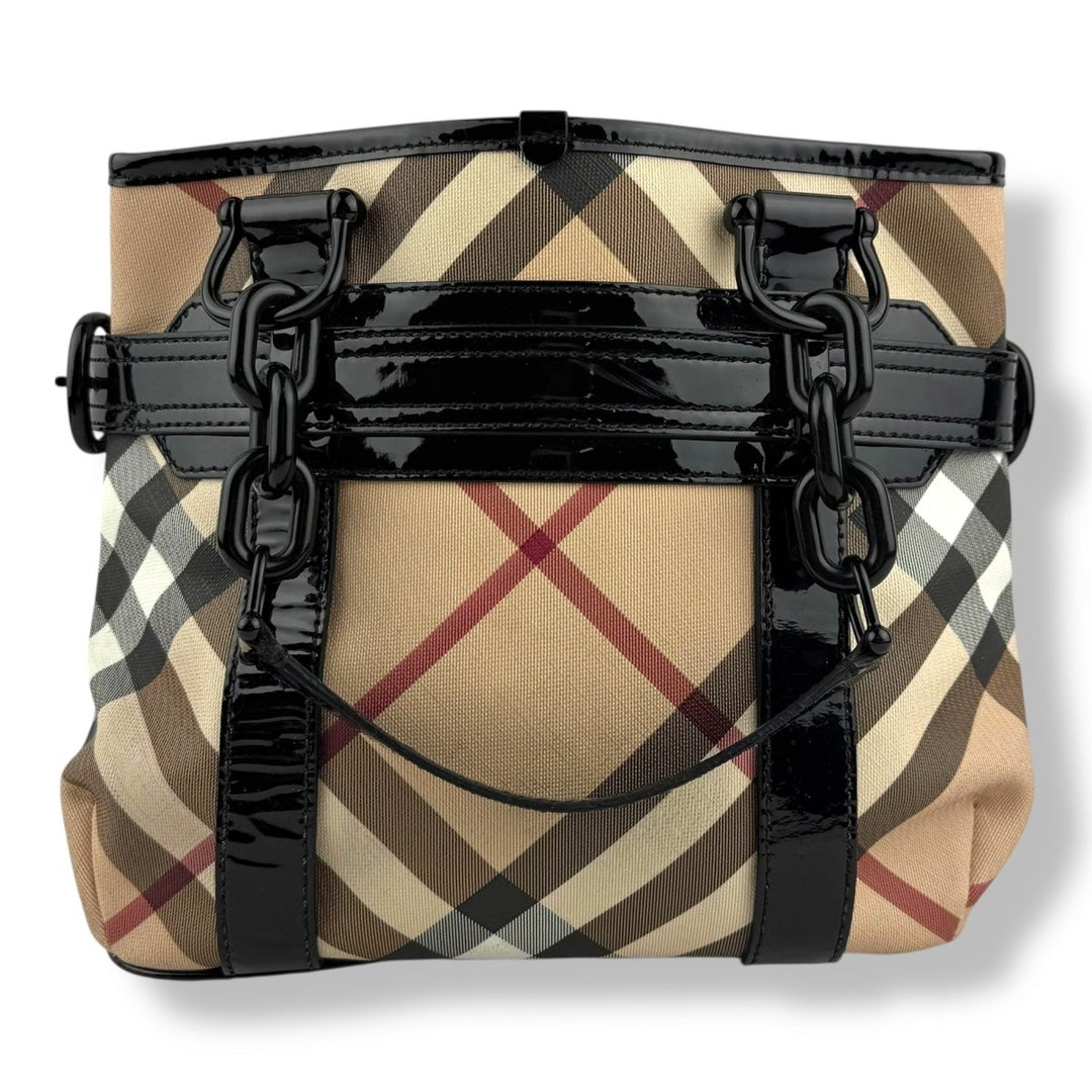 Burberry Super Nova Check Beige Shoulder Handbag - Lux Central