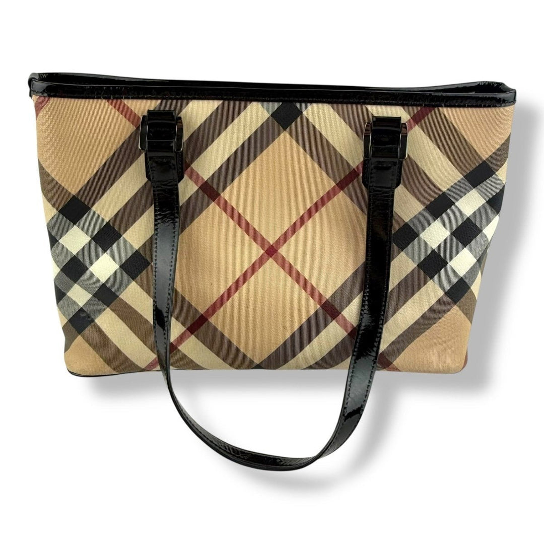 Burberry Super Nova Check Beige Tote Handbag - Lux Central