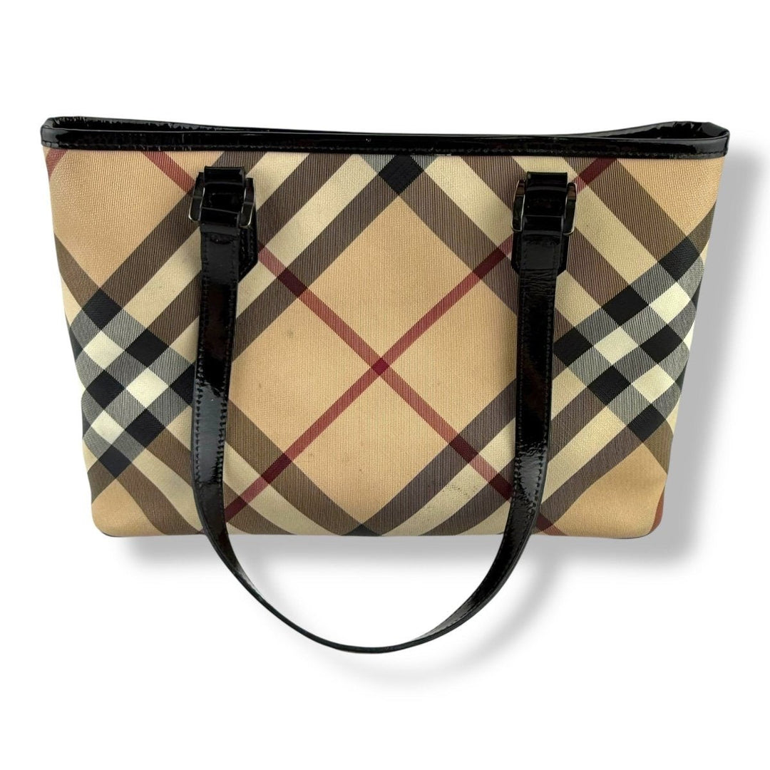 Burberry Super Nova Check Beige Tote Handbag - Lux Central
