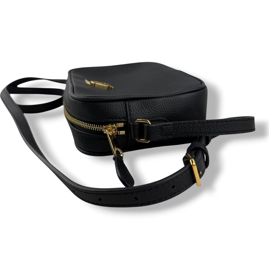 Burberry TB Black Leather Crossbody Bag - Lux Central