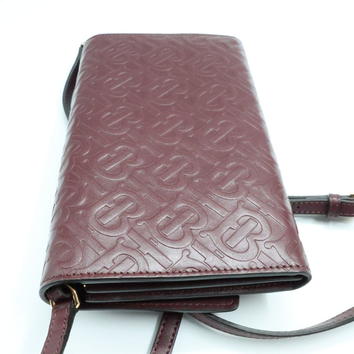 BURBERRY TB Monogram Leather WOC Crossbody Bag - Lux Central