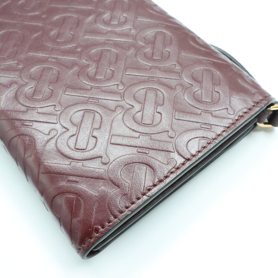 BURBERRY TB Monogram Leather WOC Crossbody Bag - Lux Central