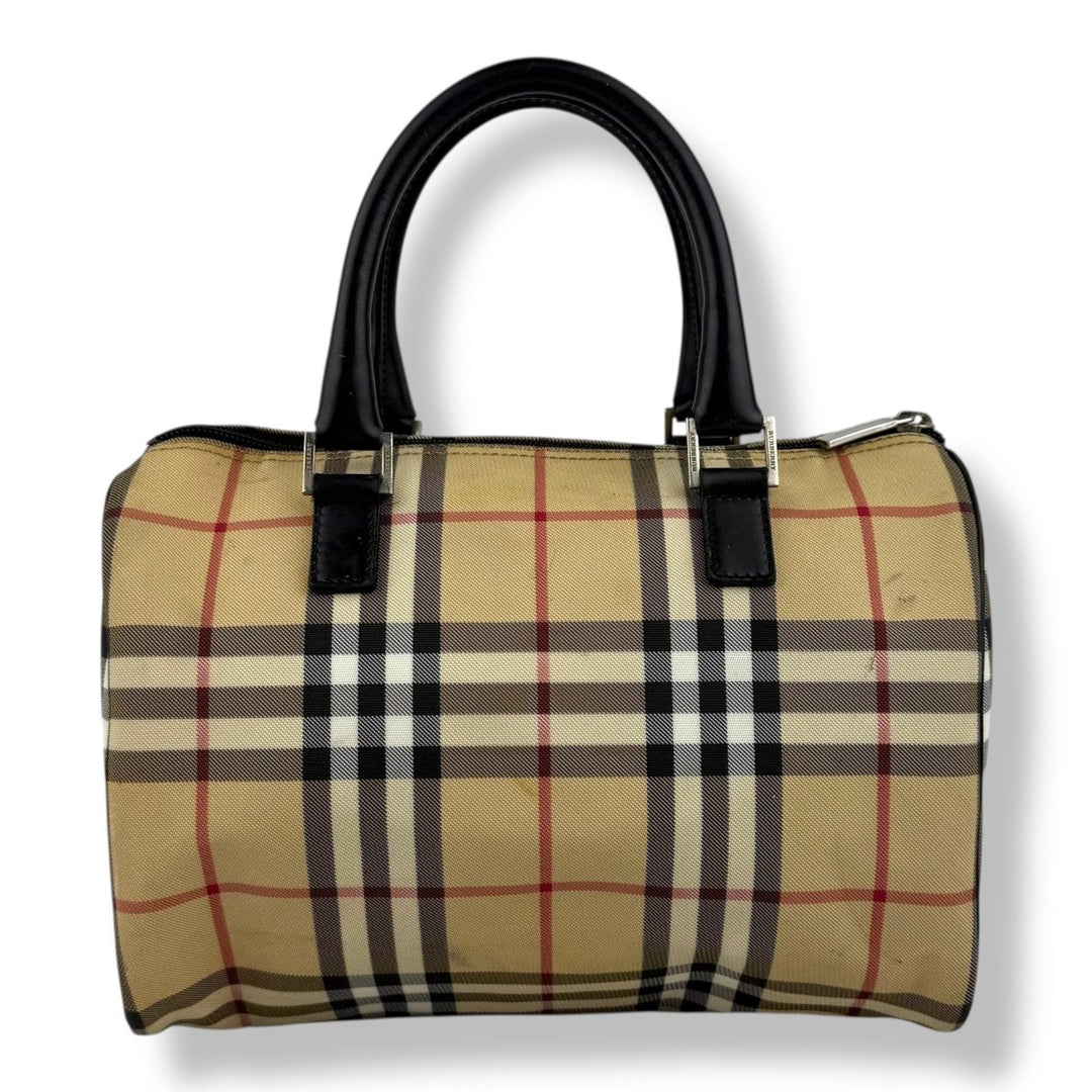 Burberry Vintage Check Boston Tote Handbag - Lux Central