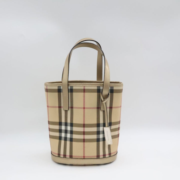 Burberry Vintage Check Mini Bucket Tote Bag - Lux Central