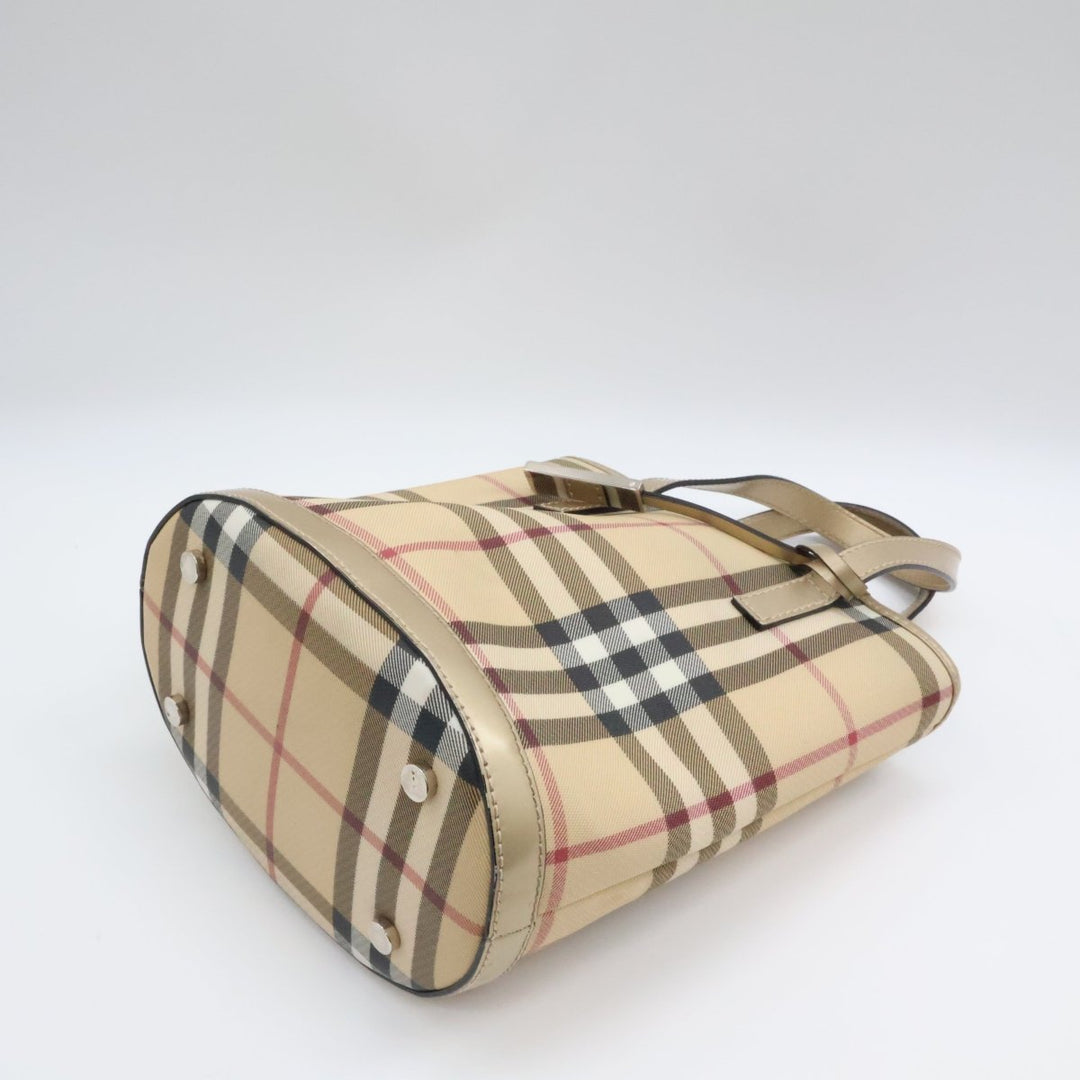 Burberry Vintage Check Mini Bucket Tote Bag - Lux Central