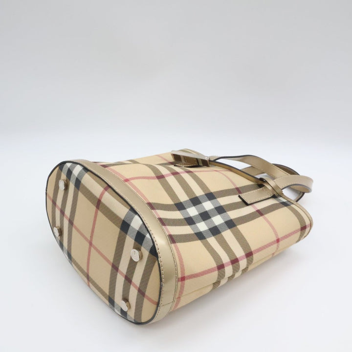 Burberry Vintage Check Mini Bucket Tote Bag - Lux Central