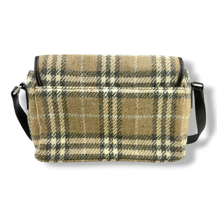 Burberry Wool Nova Check Shoulder Handbag - Lux Central
