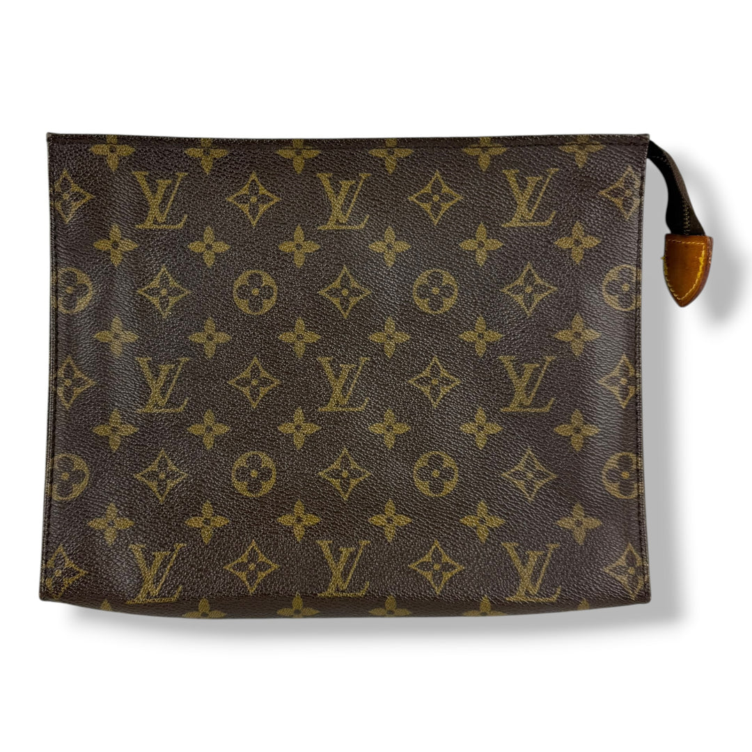 Louis Vuitton Vintage Brown Monogram Toiletry Pouch 26 Bag