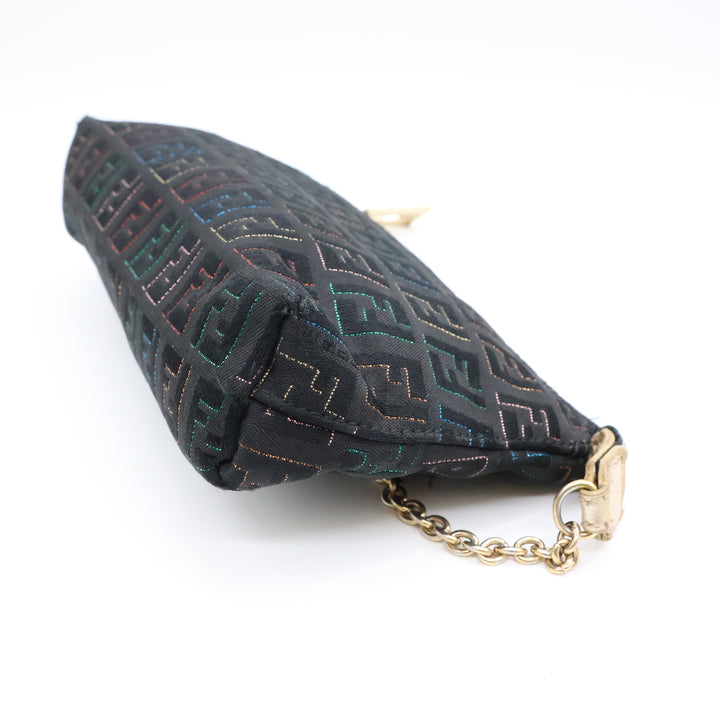 Fendi FF Zucchino Baguette Black/Multi Handbag