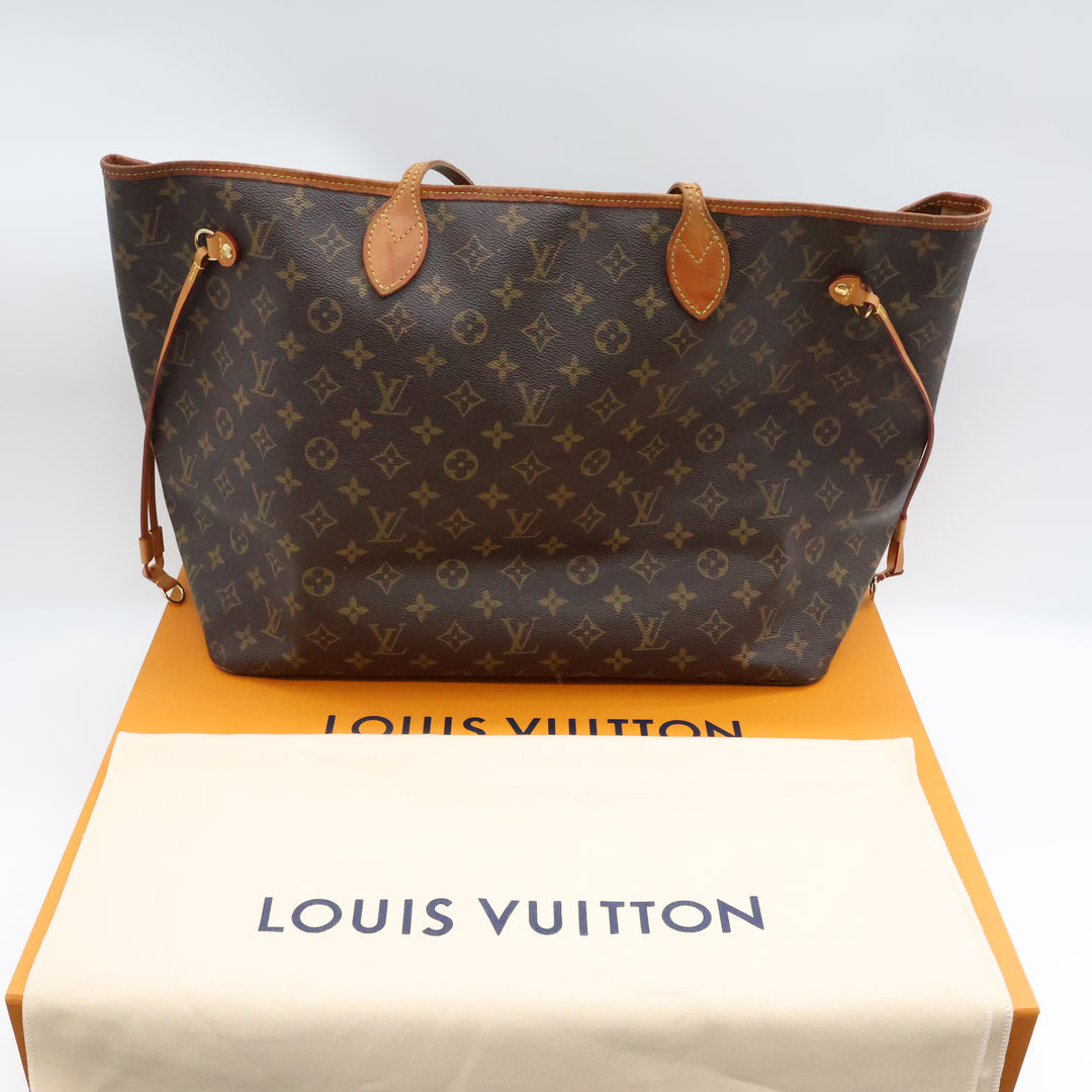 Louis Vuitton Brown Monogram Neverfull GM Handbag