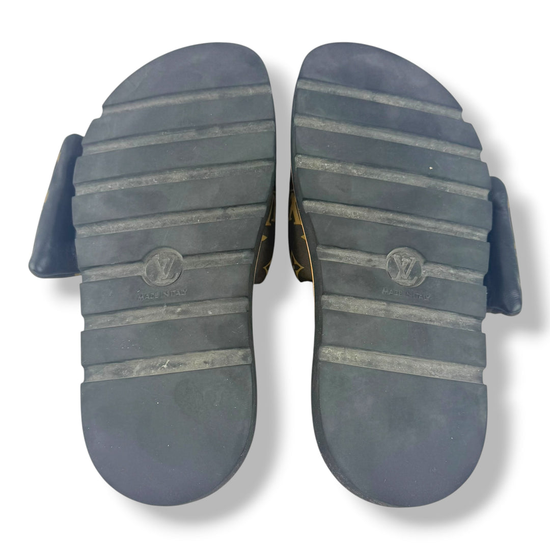 Louis Vuitton Pool Pillow Slides Brown Monogram UK 8 / EU 41