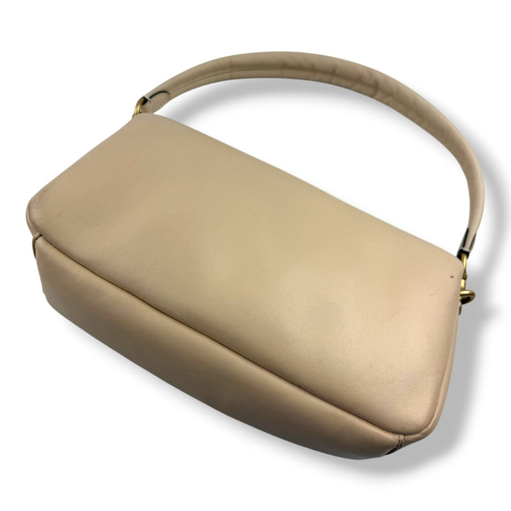 Coach Pillow Tabby 26 Beige Leather Handbag