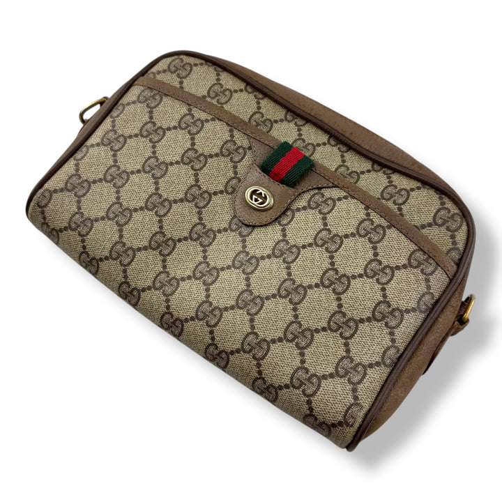 Gucci Vintage Beige Sherry Line Crossbody Handbag