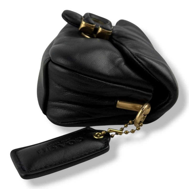 Coach Pillow Tabby 18 Black Leather Handbag