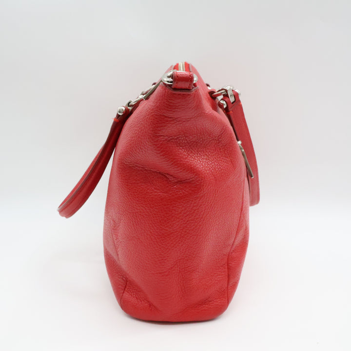 Coach Red Leather Prairie Satchel Handbag