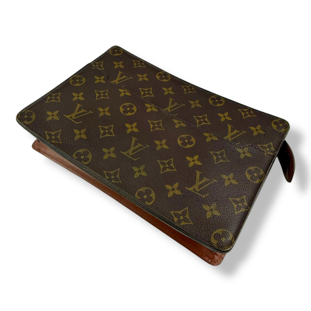 Louis Vuitton Brown Monogram Pochette Homme Clutch Bag