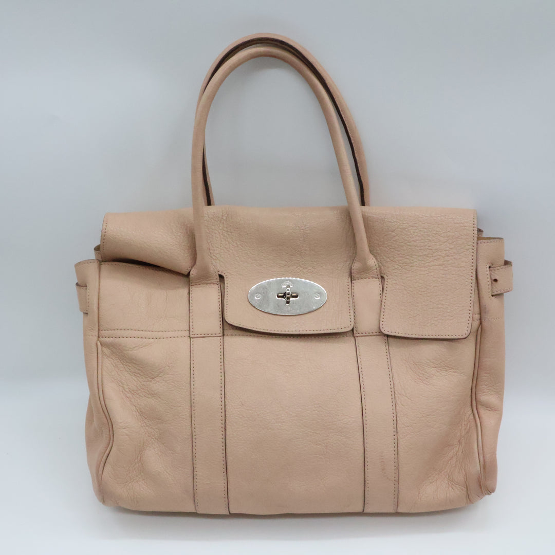 Mulberry Bayswater Pale Pink Leather Tote Handbag