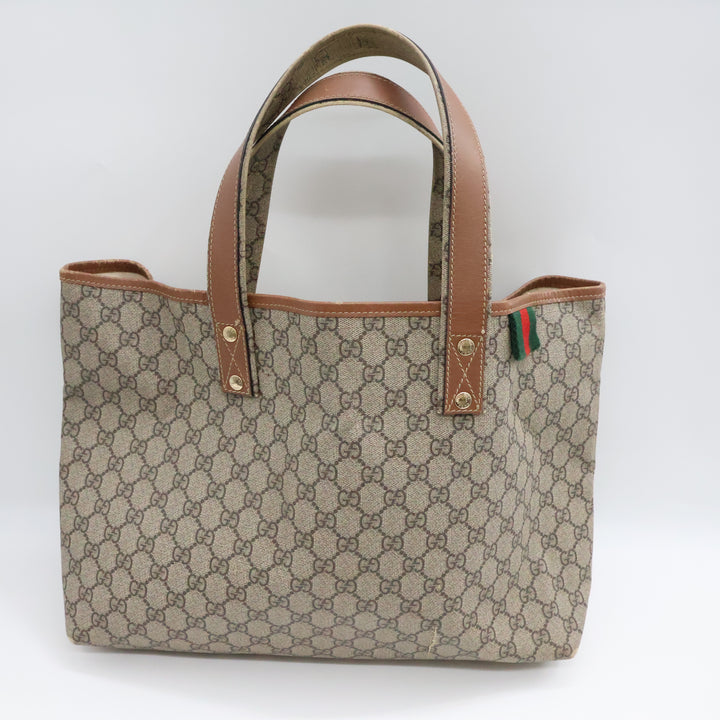 Gucci Canvas Beige\Brown Tote Handbag