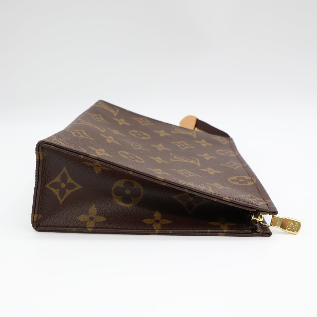Louis Vuitton Vintage Brown Monogram Toiletry Pouch 19 Bag