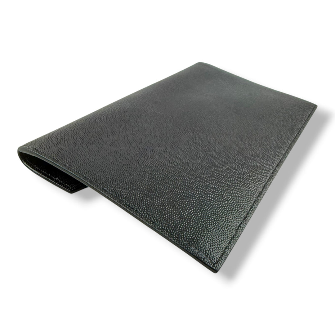 Saint Laurent YSL Uptown Black Leather Clutch Bag