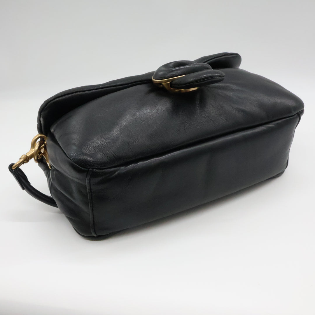 Coach Pillow Tabby 26 Black Leather Handbag