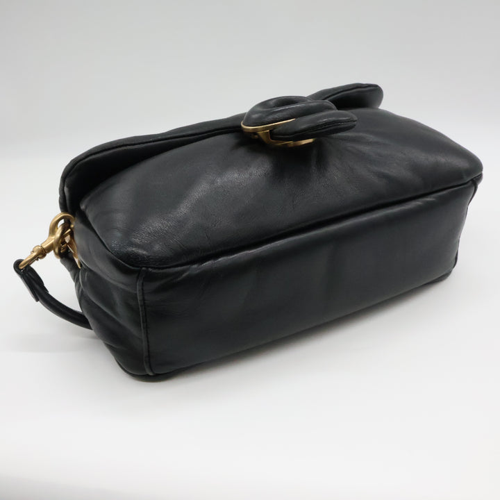 Coach Pillow Tabby 26 Black Leather Handbag