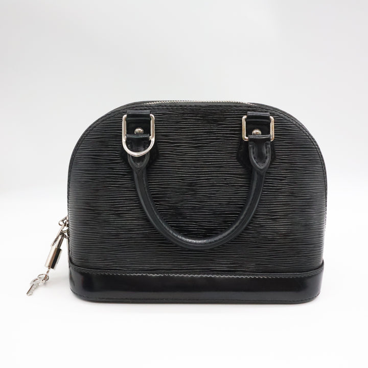 Louis Vuitton Alma BB Black Epi Leather Handbag